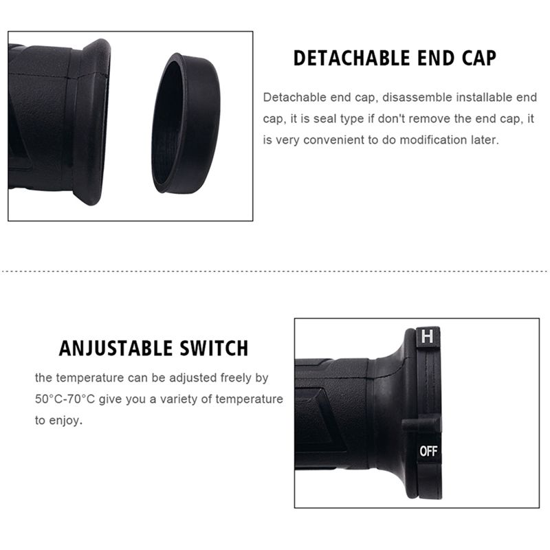 プロフェッショナル冬用オートバイ加熱グリップハンドルバーウォ - Handlebar Grip Heated のレビューと価格