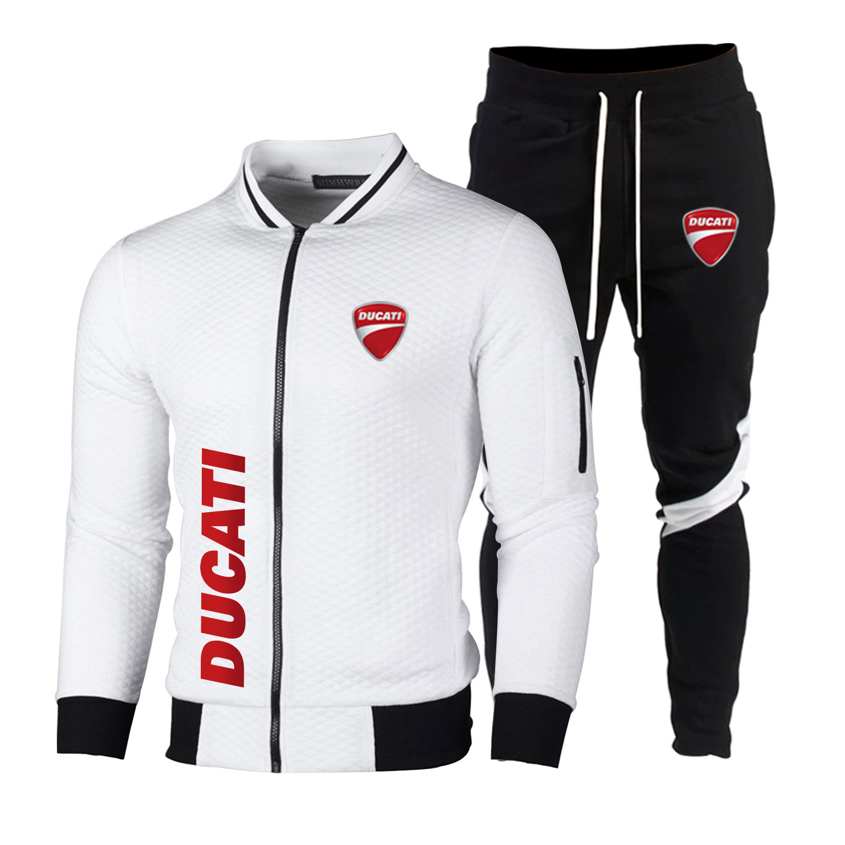 メンズセット野球ジャケット + スポーツパンツドゥカティロゴ - Motorcycle Gear Mens のレビューと価格